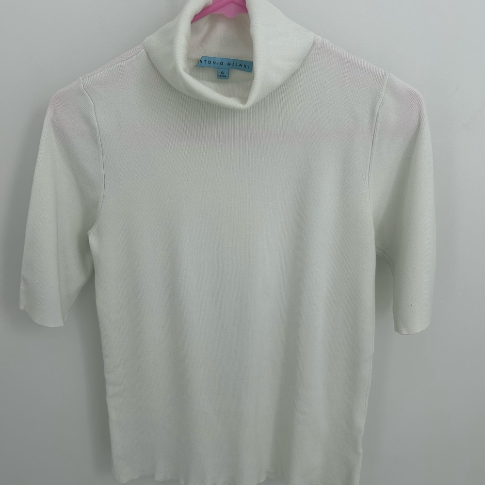 ANTONIO MELANI White Turtleneck Sweater